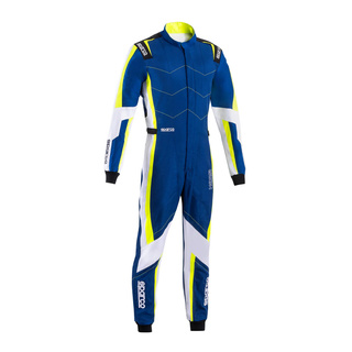 Traje de carreras de niños Sparco KERB azul-amarillo (FIA)