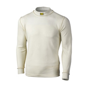 Camiseta interior de cuello alto OMP First ecru (FIA)