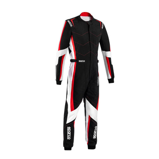 Traje de carreras de niños Sparco KERB negro-rojo (FIA)