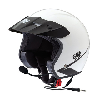 Casco con intercomunicador OMP STAR-J MY24 blanco