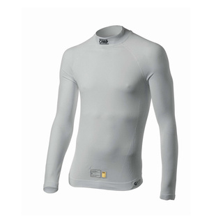 Camiseta interior de cuello alto OMP One EVO blanca (FIA)