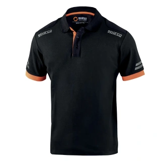 Polo Sparco Tech negro/naranja