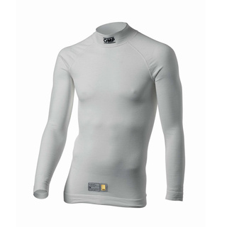 Camiseta interior de cuello alto OMP Tecnica EVO blanca (FIA)