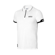 Polo Sparco ZIP MY24 blanco
