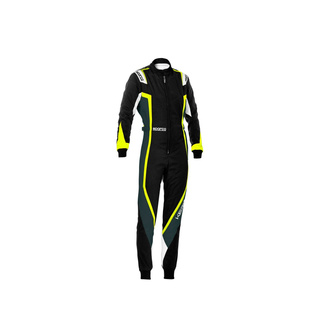 Mono de karting infantil Sparco Kerb MY20 negro/amarillo (CIK)