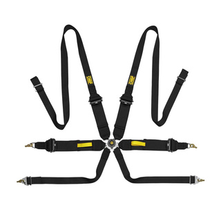 Arnés de 6 puntos OMP Saloon Pull Up negro (FIA)