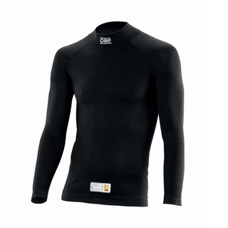 Camiseta interior de cuello alto OMP Tecnica EVO negra (FIA)