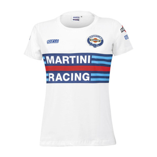 Camiseta mujer Sparco Martini Racing blanca