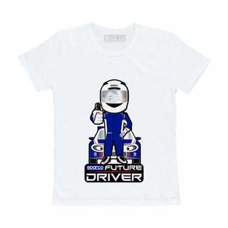 Camiseta infantil Sparco Future Driver blanca