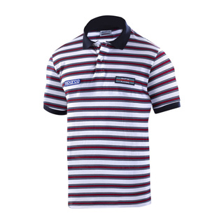 Polo Sparco Sportline Martini blanco