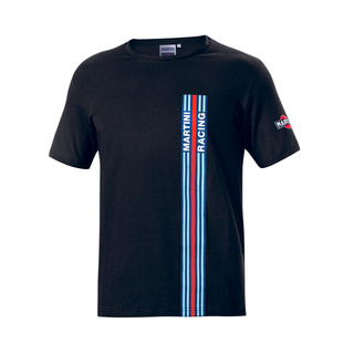 Camiseta Sparco Stripes Martini Racing negra