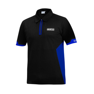 Polo Sparco Zip MY22 negro/azul