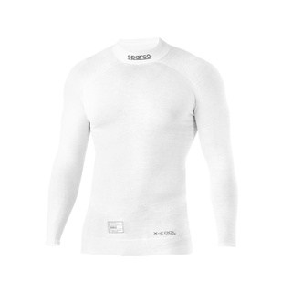 Camiseta interior de cuello alto Sparco Prime RW-10 blanca (FIA)