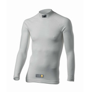 Camiseta interior de cuello alto OMP Tecnica EVO blanca (FIA)