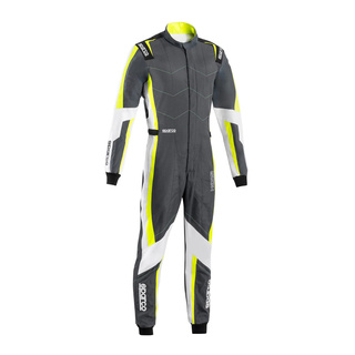 Traje de carreras Sparco KERB gris-amarillo (FIA)