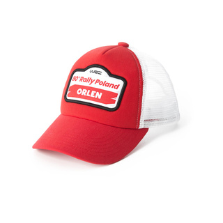 Gorra de béisbol Trucker Rally Poland WRC 2024 rojo