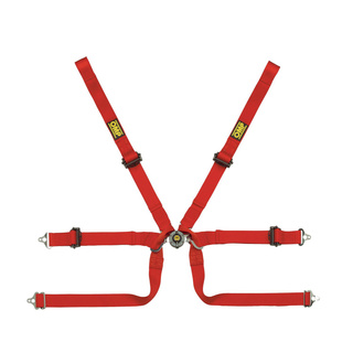 Harnais FIA OMP TECNICA 6p Formula rouge
