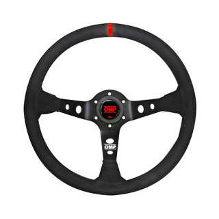 Volant OMP Corsica noir/rouge daim