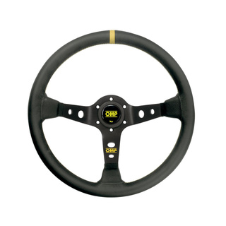 Volant OMP Corsica noir/jaune cuir