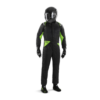 Combinaison Sparco Sprint MY22 noire/verte (FIA)