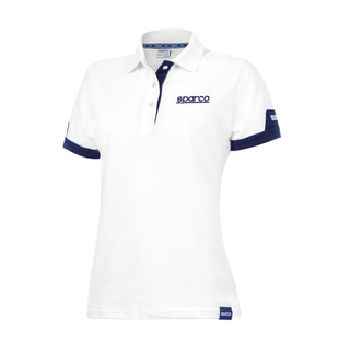 Polo Sparco Corporate femme blanc