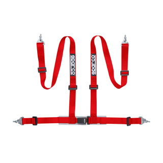 Harnais 4 points Sparco Club H-4M rouge