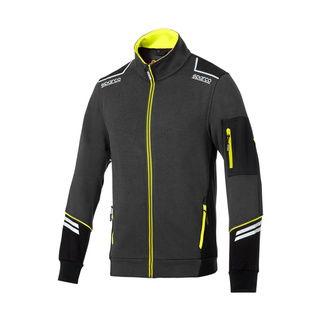 Sweat zippé Sparco Tech gris/jaune