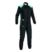 Combinaison OMP ONE-S AIR noire/verte (FIA)
