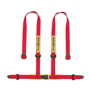 Harnais 4 points Sabelt 2" rouge (ECE) Bolt-On