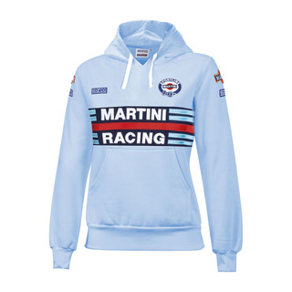 Sweat à capuche Sparco Martini femme bleu ciel