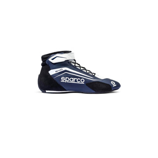 Chaussures Sparco Skid MY25 bleu marine/blanches (FIA)