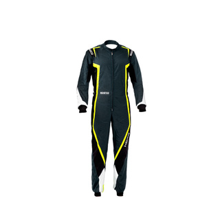 Combinaison karting Sparco Kerb MY20 grise/jaune (CIK)