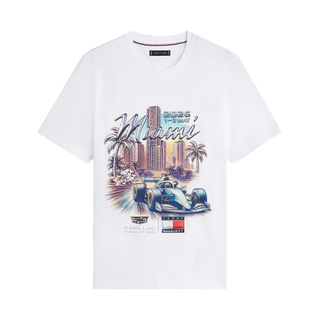 T-shirt Cadillac F1 Miami Graphic 2026 blanc