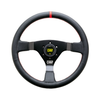 Volant OMP WRC rouge cuir
