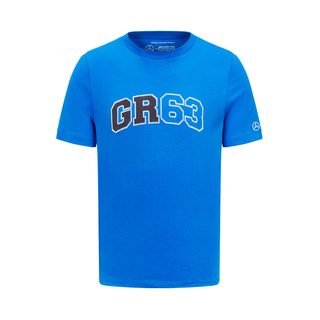 T-shirt homme George Russell Logo Blue Mercedes AMG F1