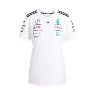 T-shirt femme Team Mercedes AMG F1 2025 blanc