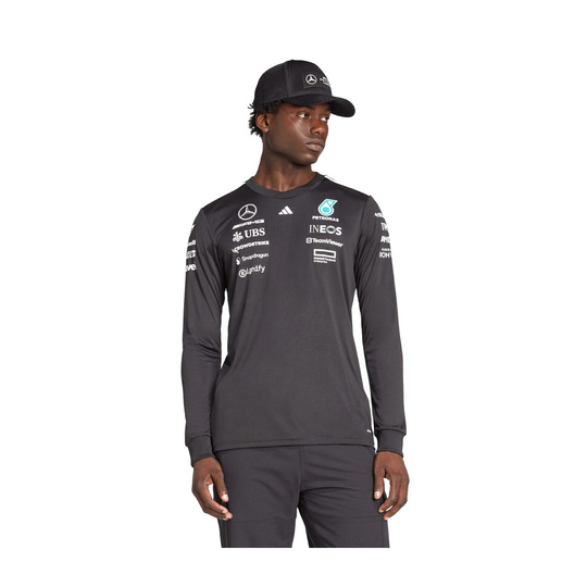 2025 Mercedes AMG Petronas F1 Mens Team Longsleeve T-shirt black