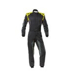 OMP Italy TECNICA HYBRID Racing Suit Black-yellow (FIA)