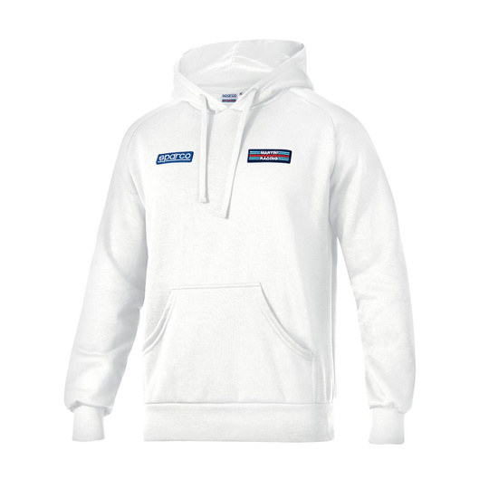 Sweat à capuche Sparco Stripe Martini Racing blanc