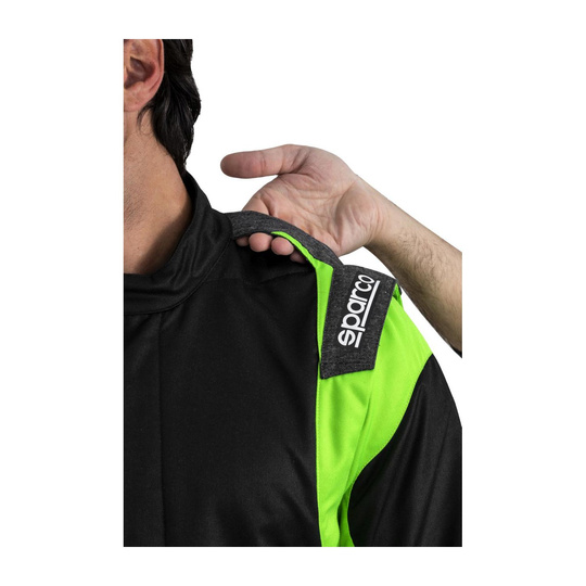 Combinaison Sparco Futura noire/verte (FIA)