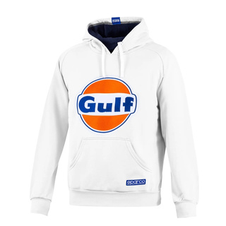 Men's Sweatshirt Hood Sparco GULF white