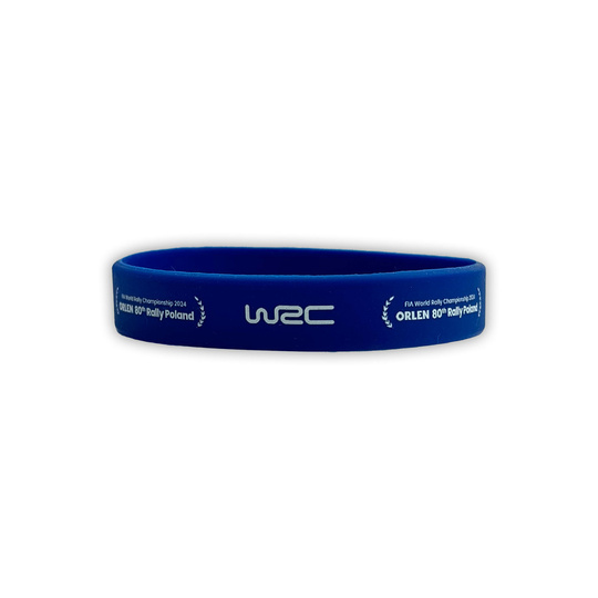 2024 80th Rally Poland WRC silicone wristband blue