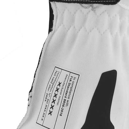 Gants OMP KS-X 8877-2022 blancs (FIA)