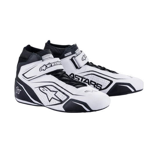 Alpinestars Tech 1-T V3 Racing Shoes White/Black (FIA)