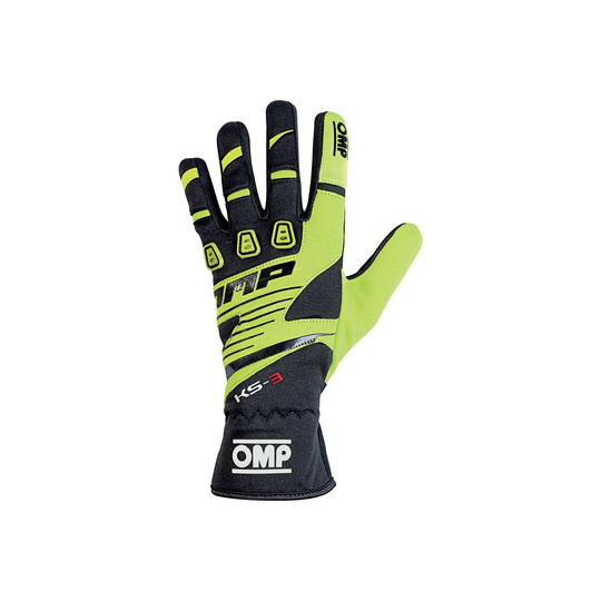 OMP KS-3 MY18 Racing Gloves Black/Yellow
