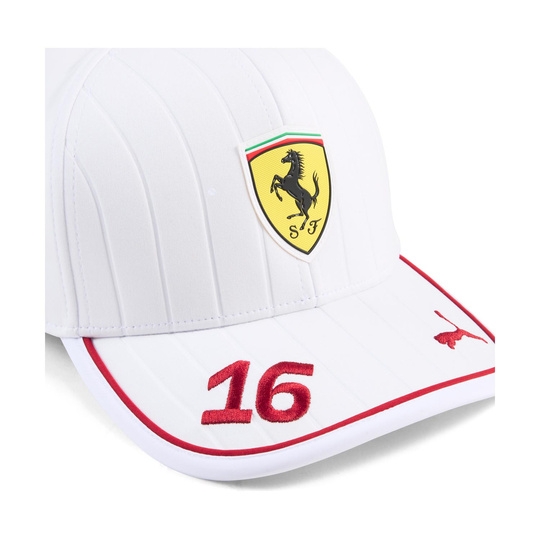 2025 Scuderia Ferrari F1 Italy Leclerc White Team Baseball Cap