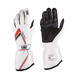 OMP Italy TECNICA MY21 Racing Gloves White (FIA)