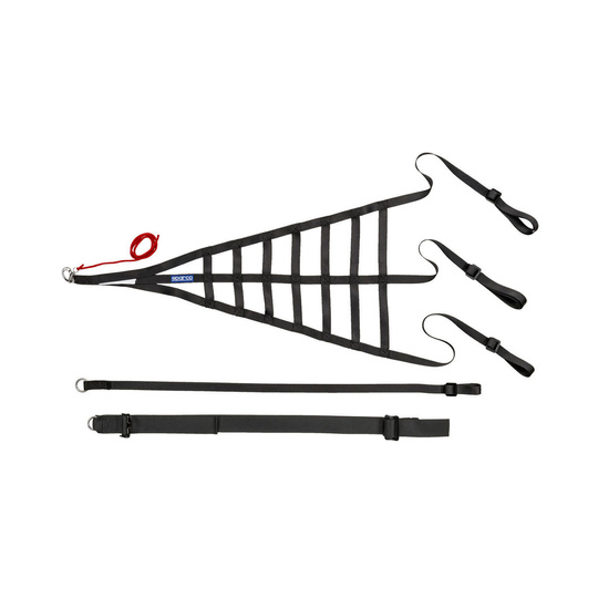Red de seguridad para ventana Sparco 002193NR negra (FIA)