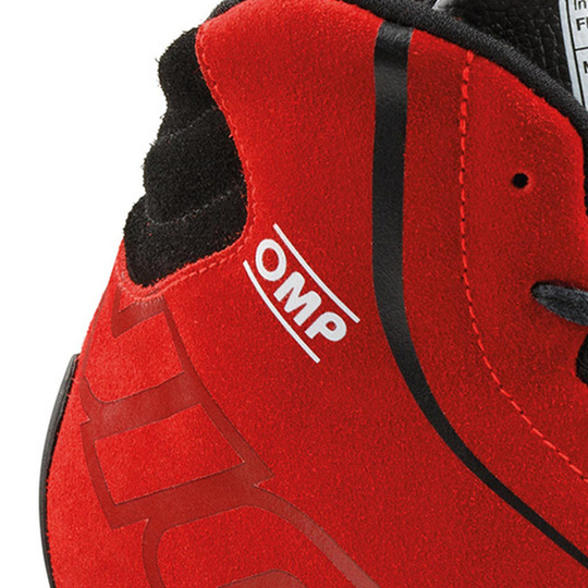 Botas OMP Tecnica MY25 negras/rojas (FIA)