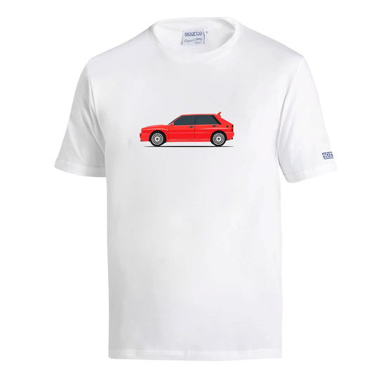 Camiseta Sparco Lancia HF Delta Integrale blanca/roja